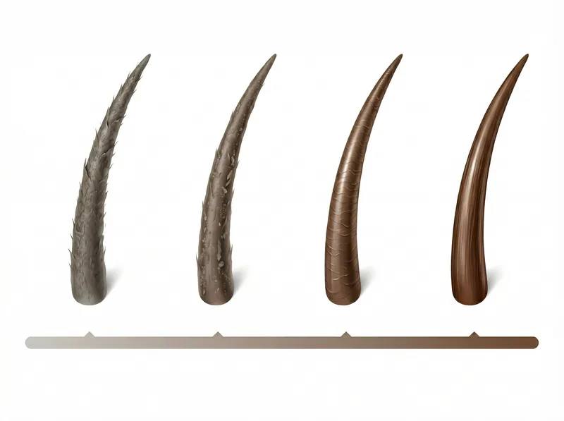 Visual timeline showing hair recovery stages from mineral damage over 12 weeks with progressive improvement markers